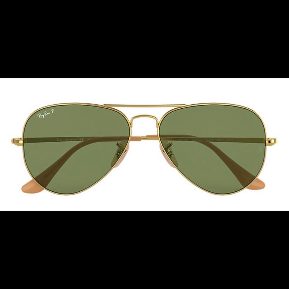 Ray-bans: polarized and gold